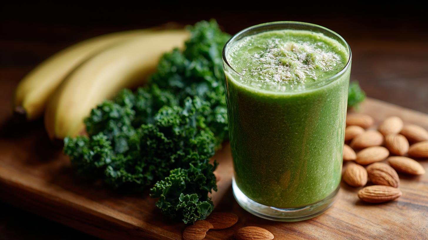 Smoothie z jarmużem, bananem i migdałami – przepis dla zapracowanych. Proč to má smysl