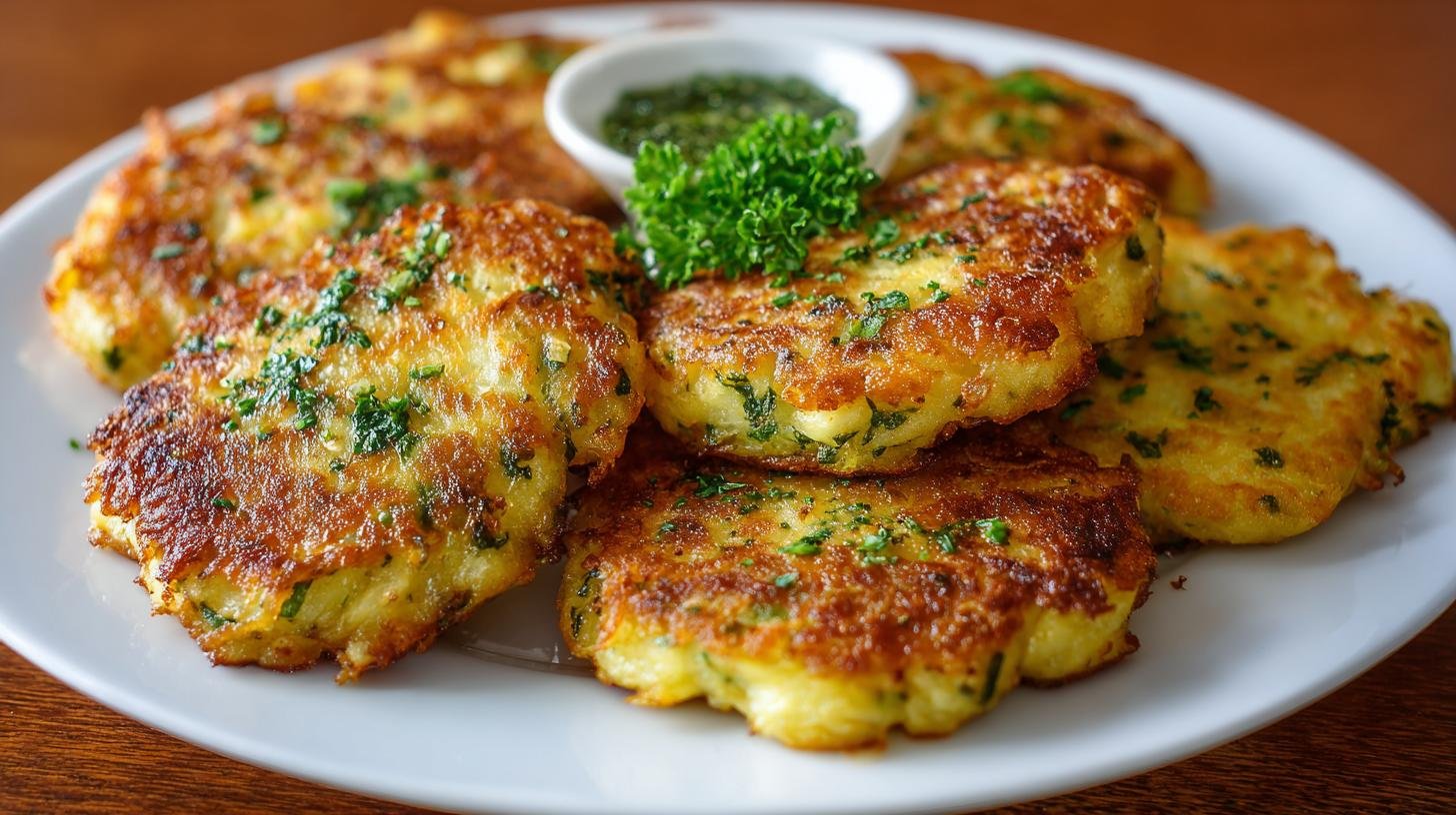 Domácí bramboráky s česnekem, majoránkou a kysaným zelím – rychlá česká klasika. Rychlý postup krok za krokem