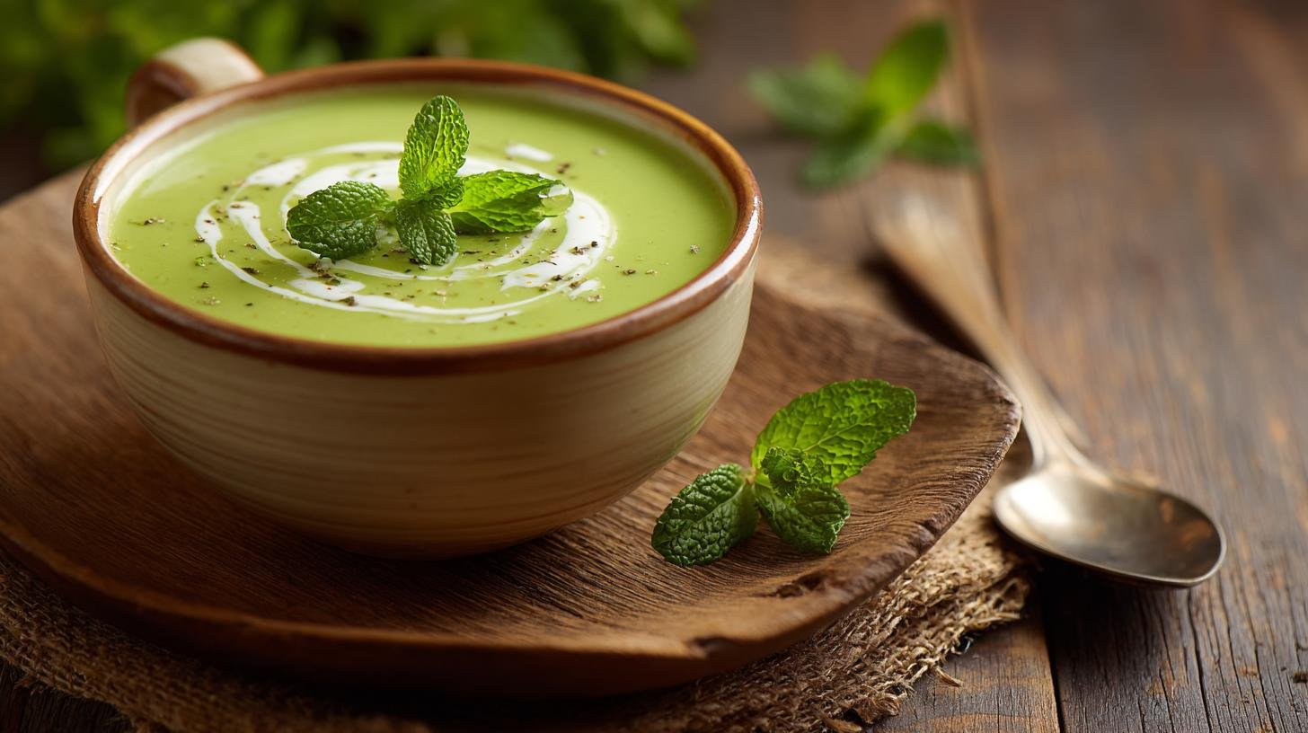 Hrášková polévka s mentolem a smetanou – svěží nápad pro každého