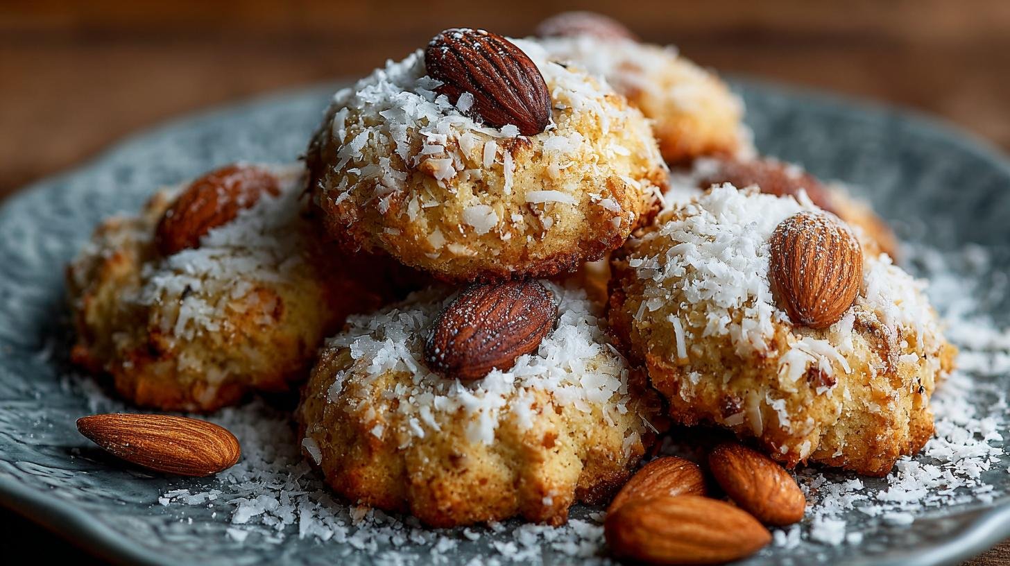 Cukroví bez cukru – mandlové sušenky s kokosem