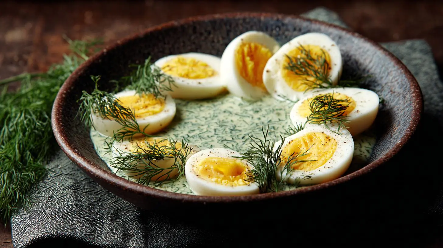 Koprová omáčka a vařená vejce – jednoduchost, která nikdy neomrzí