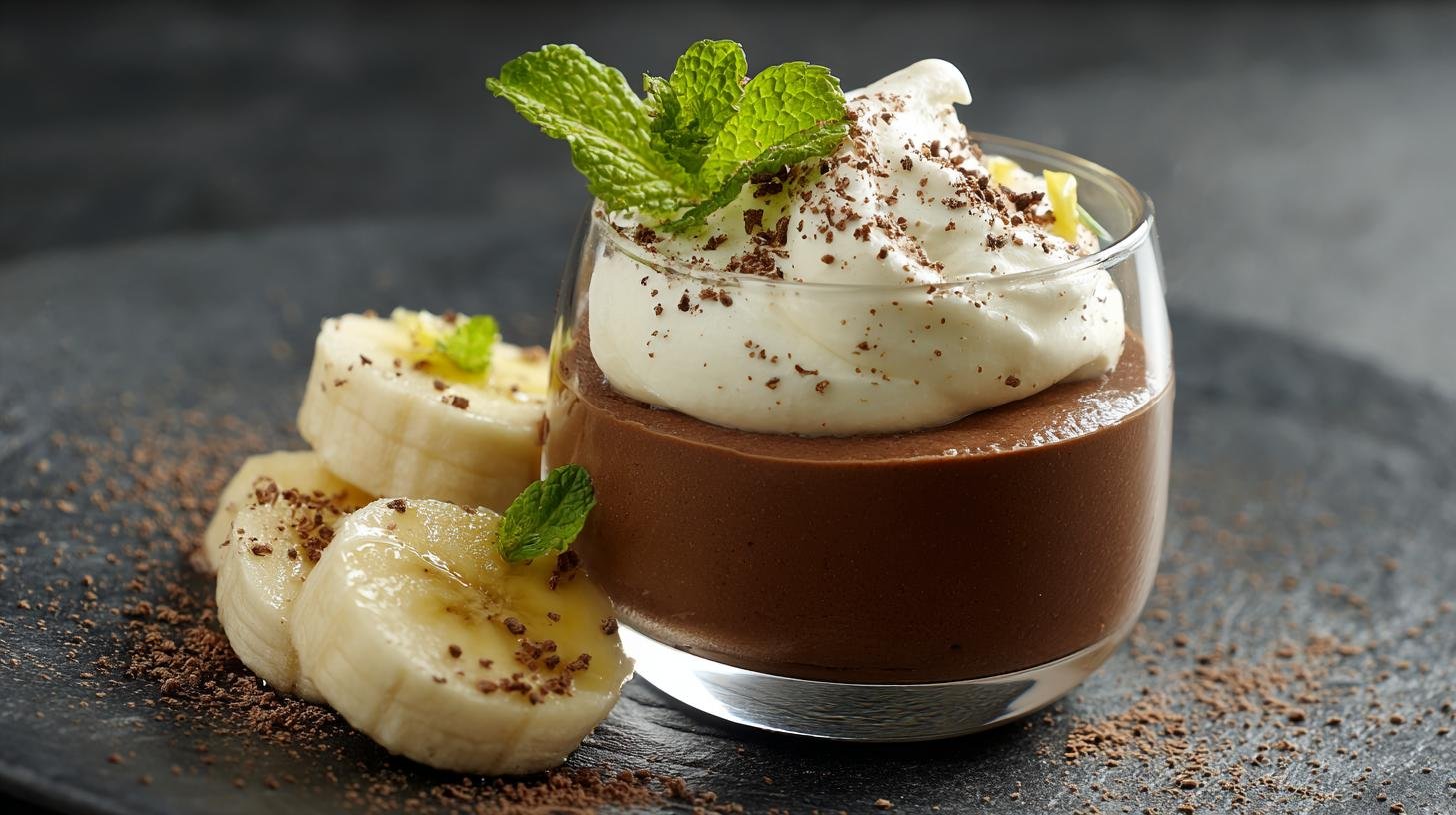 Čokoládový mousse s banánem a smetanou – nečekaně lehké pokušení