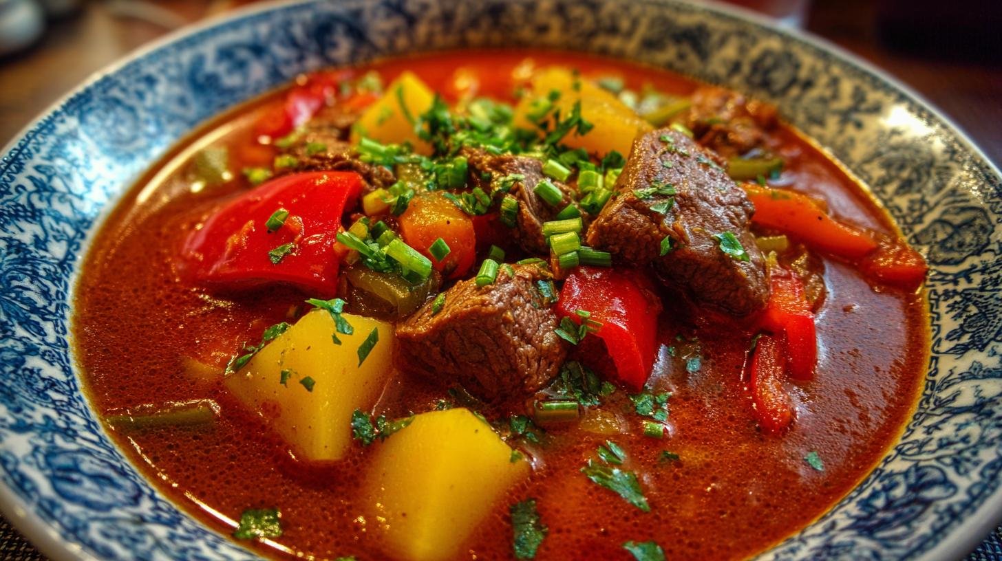 Gulášová polévka s hovězím masem, paprikou a bramborem – maso + polévka. Tipy pro chuť, úsporu a variace