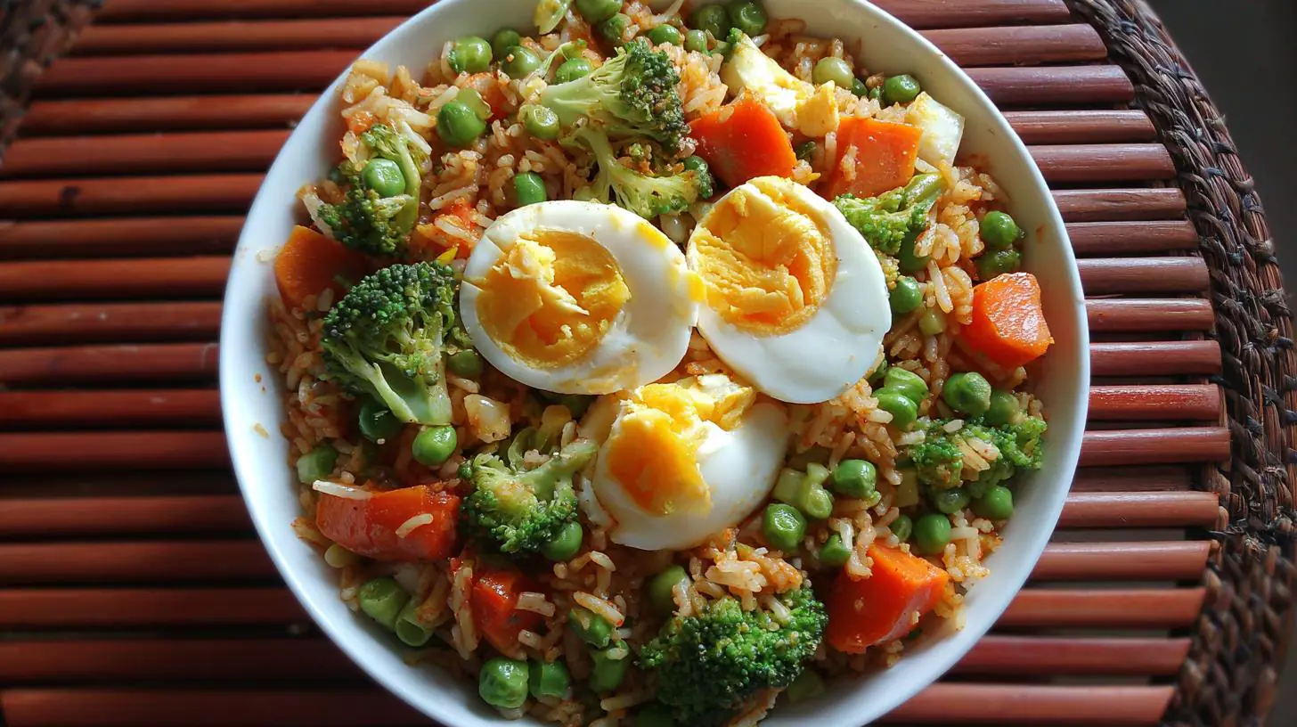 Rýže, vejce a zelenina za 10 minut – rychlá večeře bez stresu