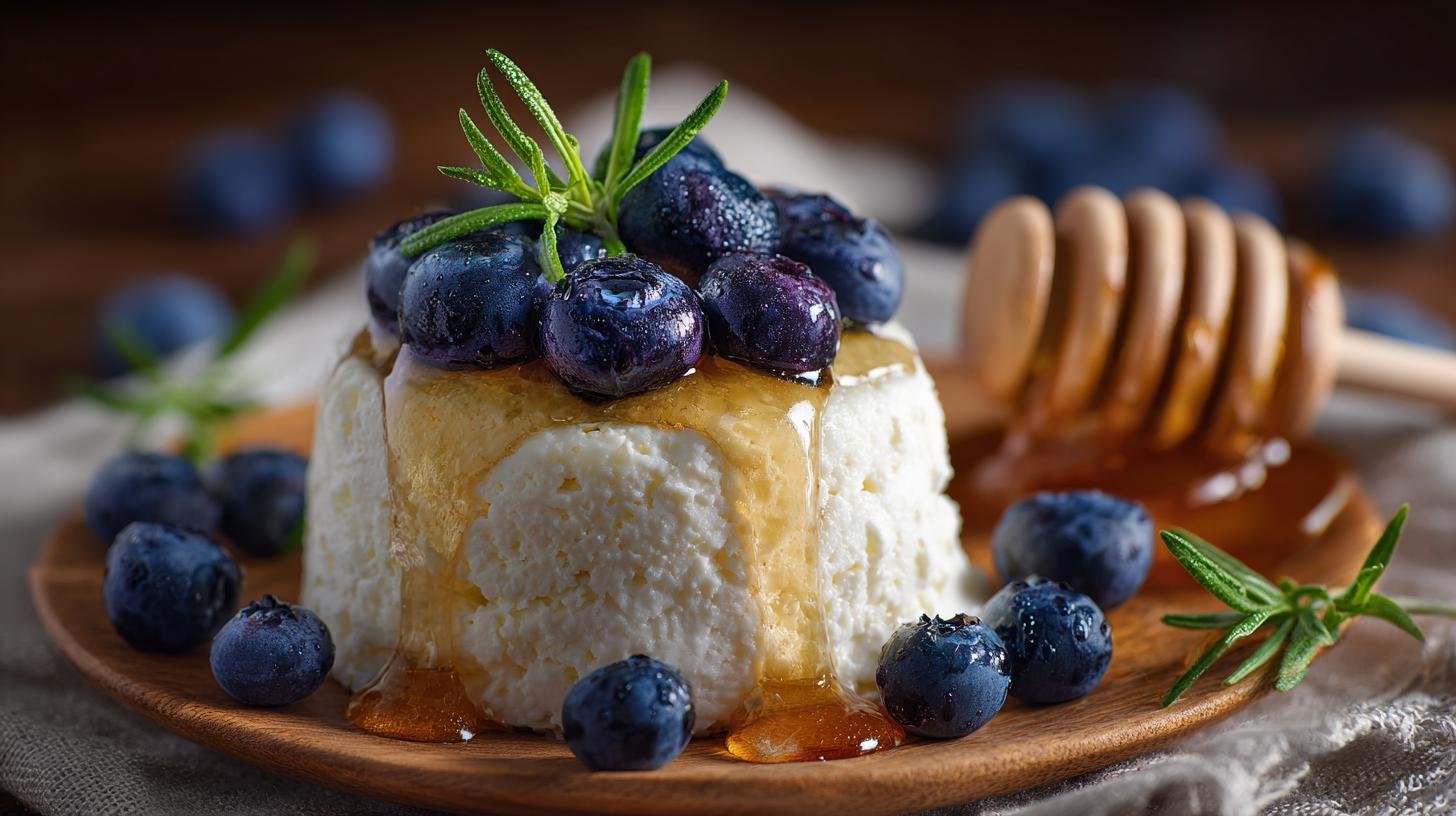 Tvarohový dezert s medem a borůvkami – zdravé sladké štěstí