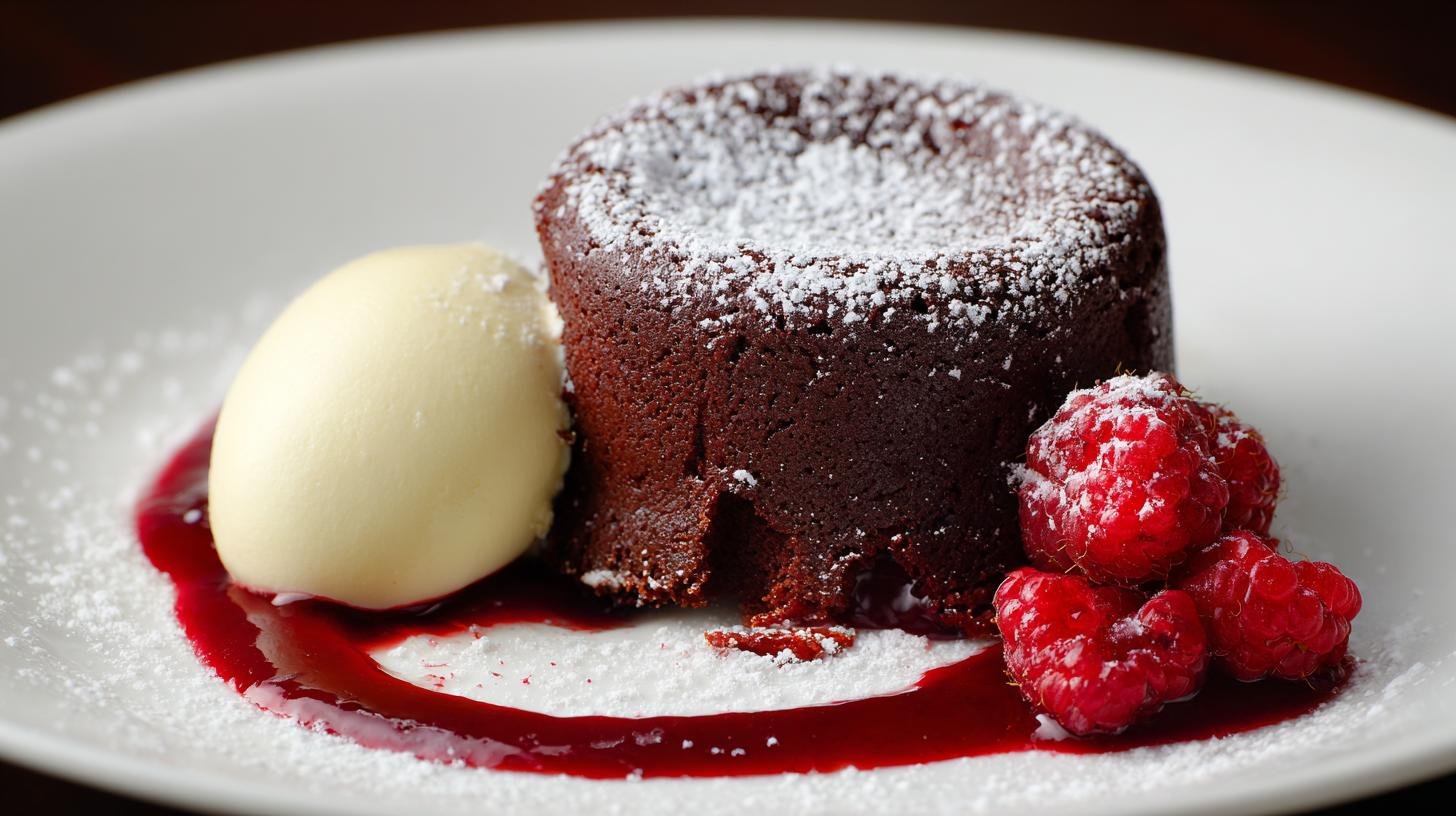 Čokoládový fondant s malinovým coulis a vanilkovou zmrzlinou – tajemství gurmánů odhaleno. Jednoduché kroky k dokonalému fondantu