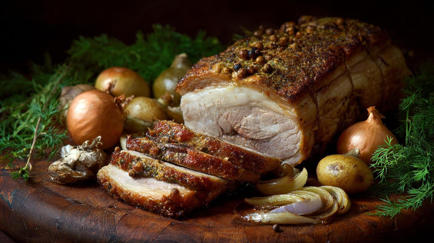 Pečené vepřové s kmínem a cibulí – návrat ke kořenům české kuchyně