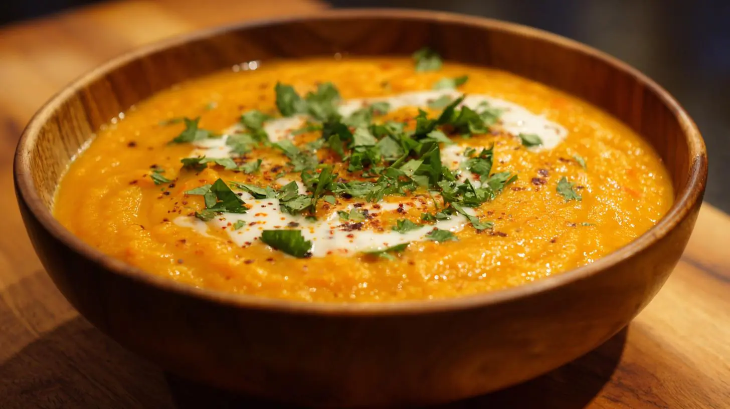 Rychlá polévka z červené čočky a mrkve pro chladné večery