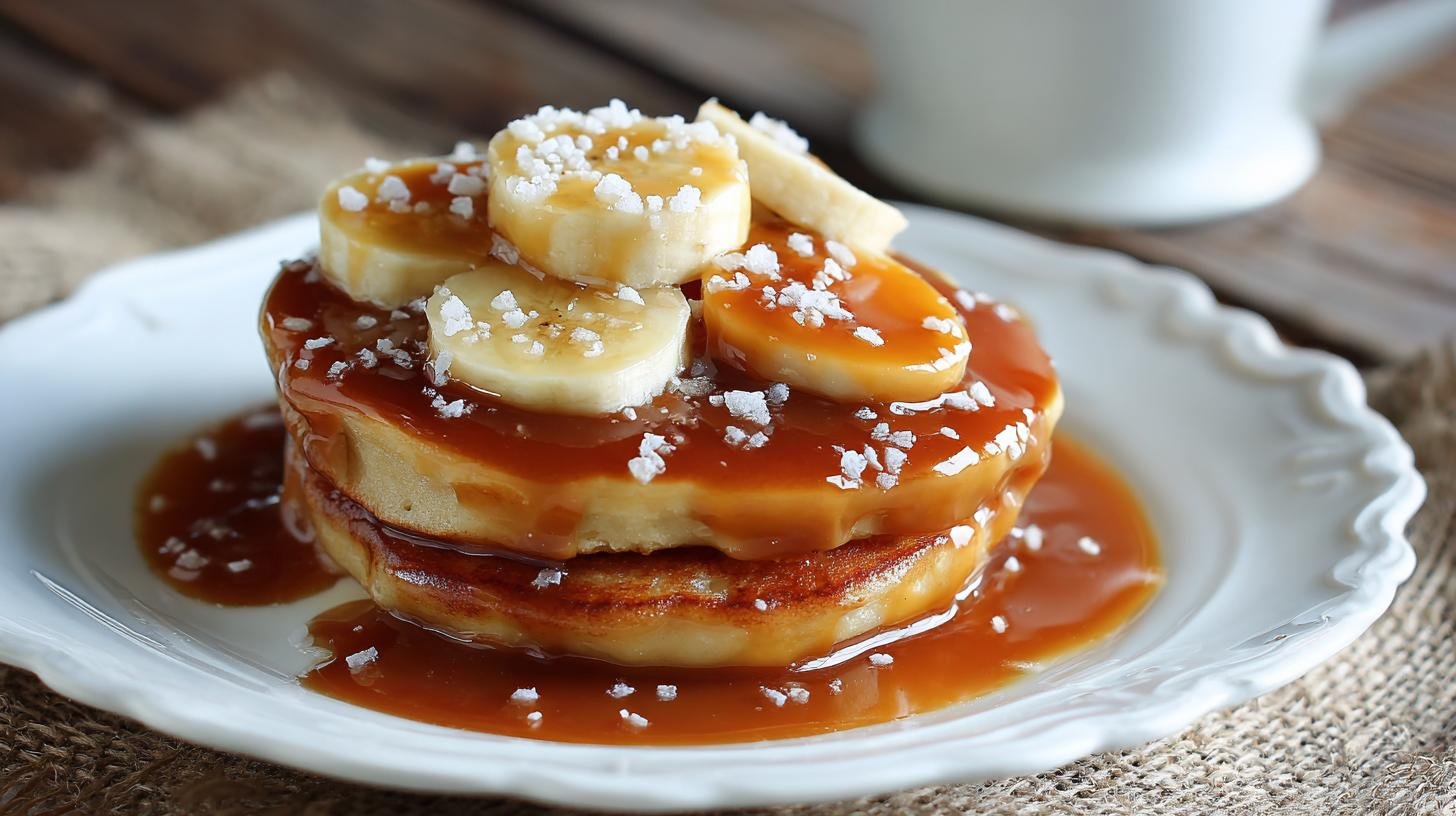 Lívance s karamelem, banány a špetkou mořské soli – levné a chutné řešení pro večer. Tajemný trik: špetka soli a správný karamel