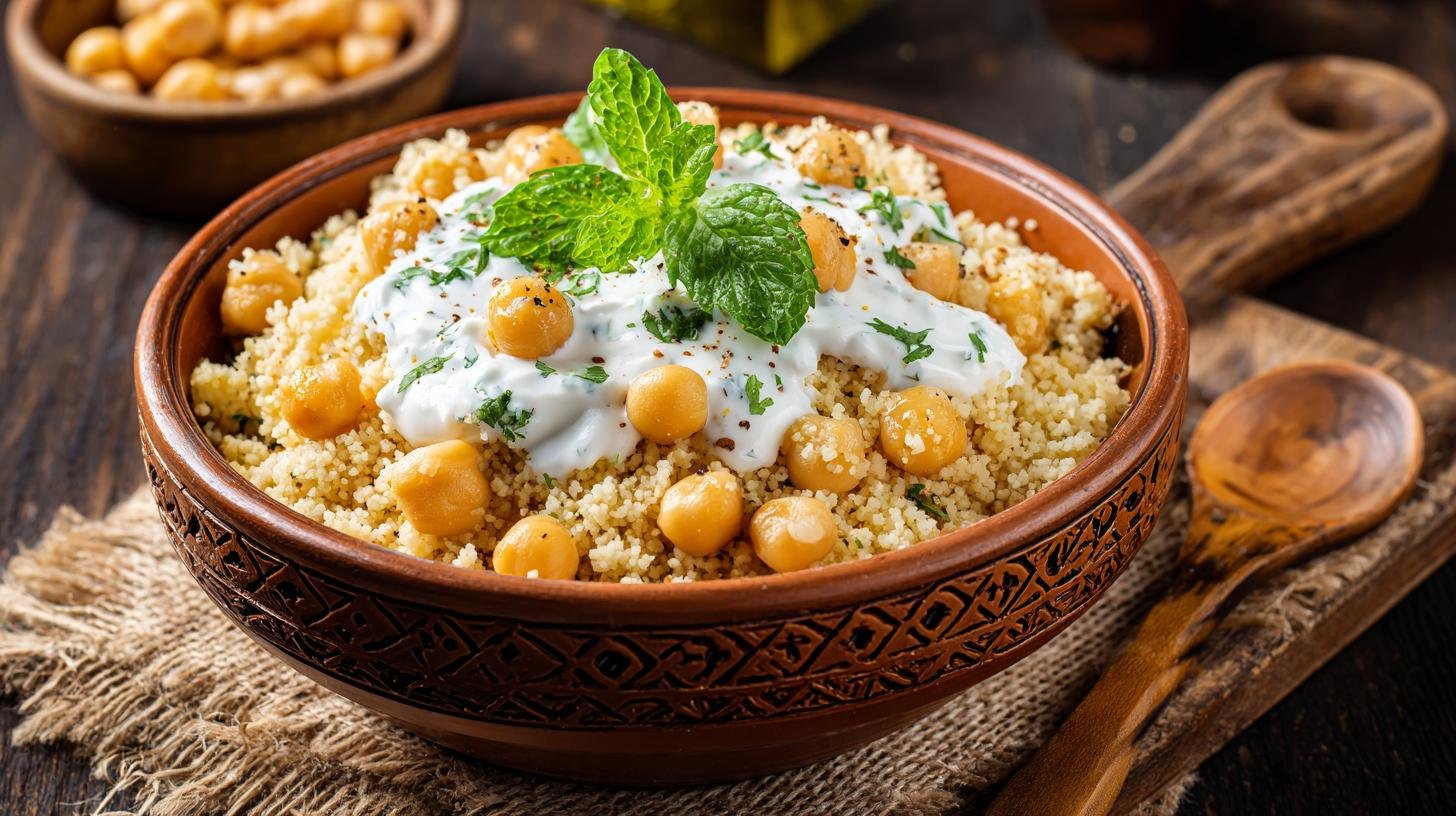 Kuskus a cizrna s jogurtem – zdravé jídlo z jedné pánve. Co si nachystat