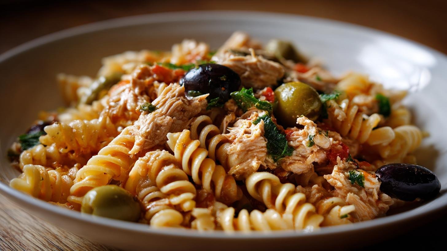 Těstoviny s tuňákem a olivami – klasika za 12 minut. Proč tahle jednoduchost funguje