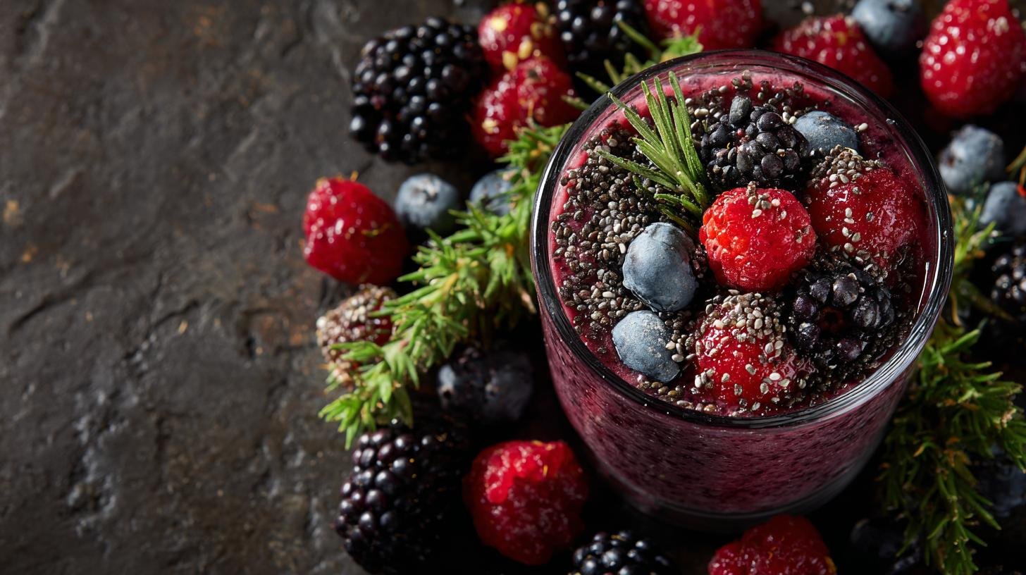 Smoothie z lesního ovoce a chia semínek pro imunitu