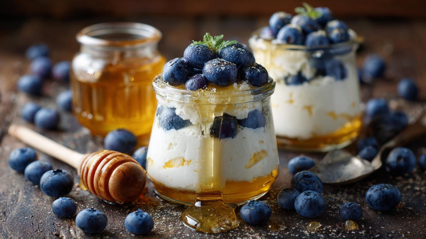 Tvarohový dezert s medem a borůvkami – zdravé sladké štěstí. Tipy, variace a malé triky