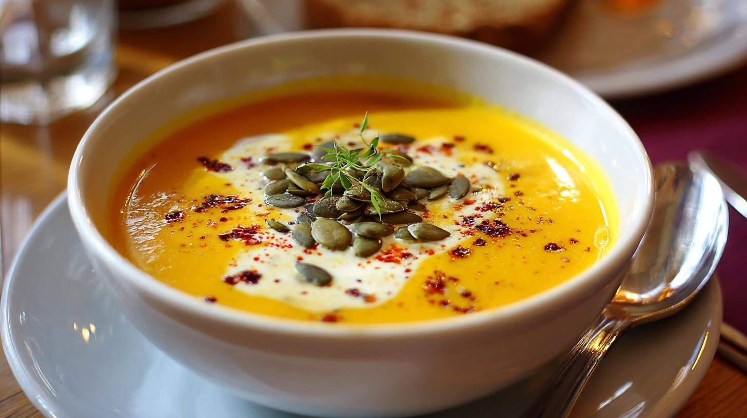 Krémová dýňová polévka s kokosovým mlékem a zázvorem. Tipy na vylepšení a úsporu