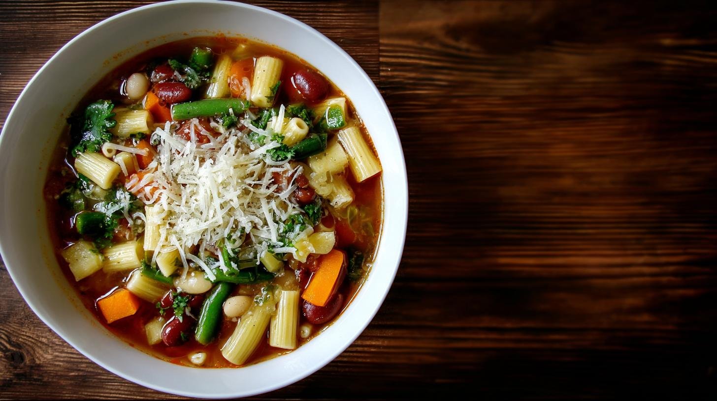 Polévka minestrone s těstovinami, fazolemi a parmezánem – jednoduchý trik pro zdraví. Rychlý nákupní a varný plán
