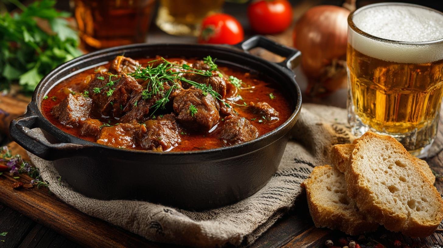 Hovězí guláš s pivem a cibulí – recept, který voní domovem