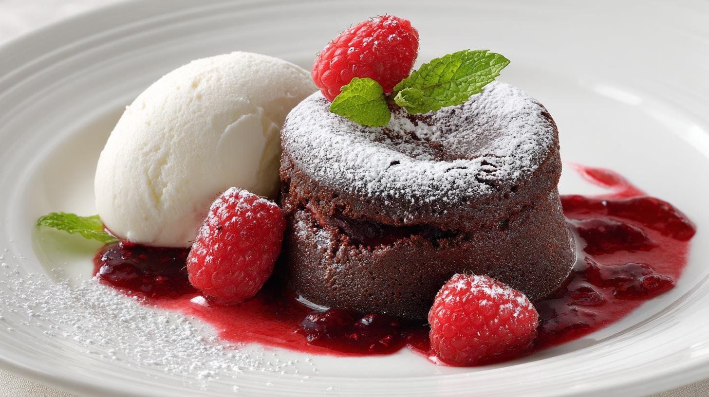 Čokoládový fondant s malinovým coulis a vanilkovou zmrzlinou – tajemství gurmánů odhaleno
