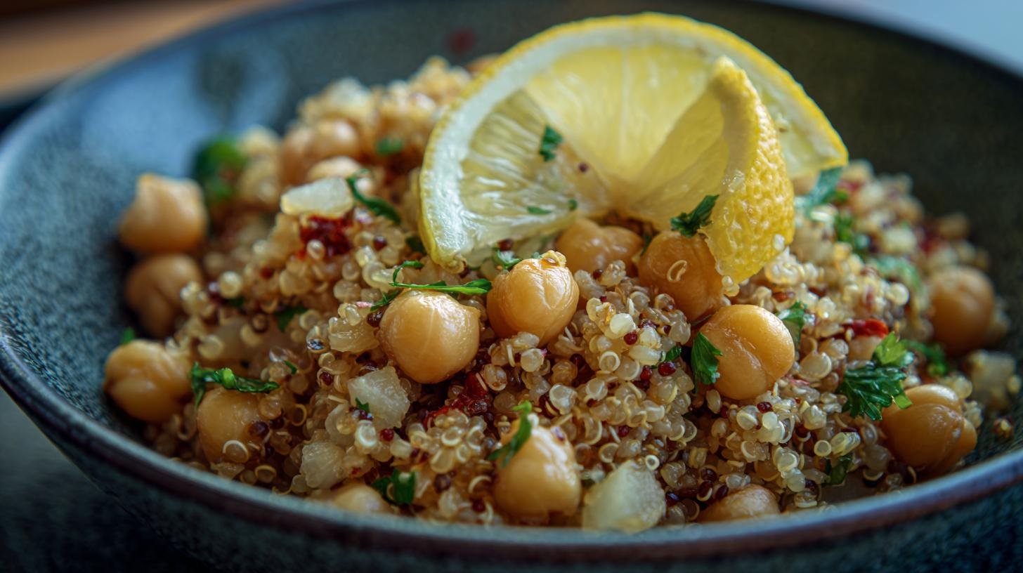 Cizrna a quinoa s citrónem – lehký oběd bez masa