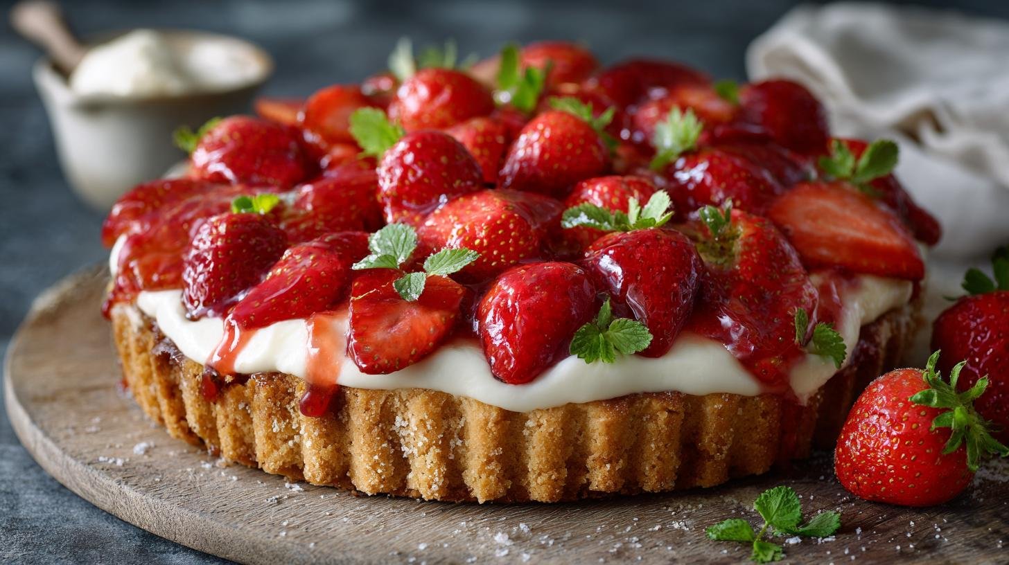 Koláč s tvarohem a jahodami – klasika v lehčí verzi. Jak na těsto a tvarohovou náplň — rychlý návod