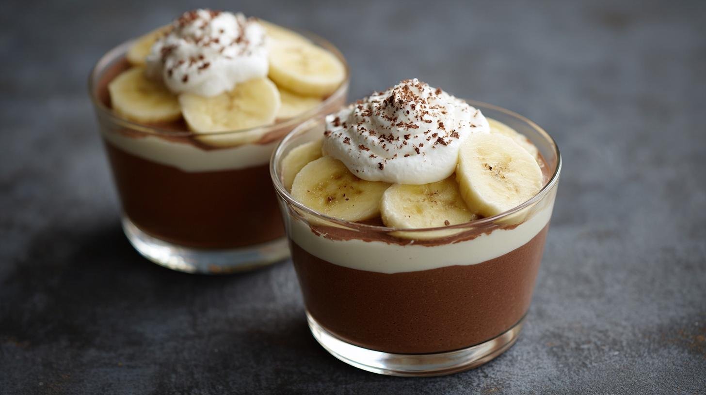 Čokoládový mousse s banánem a smetanou – nečekaně lehké pokušení. Jak na to — jednoduchý postup