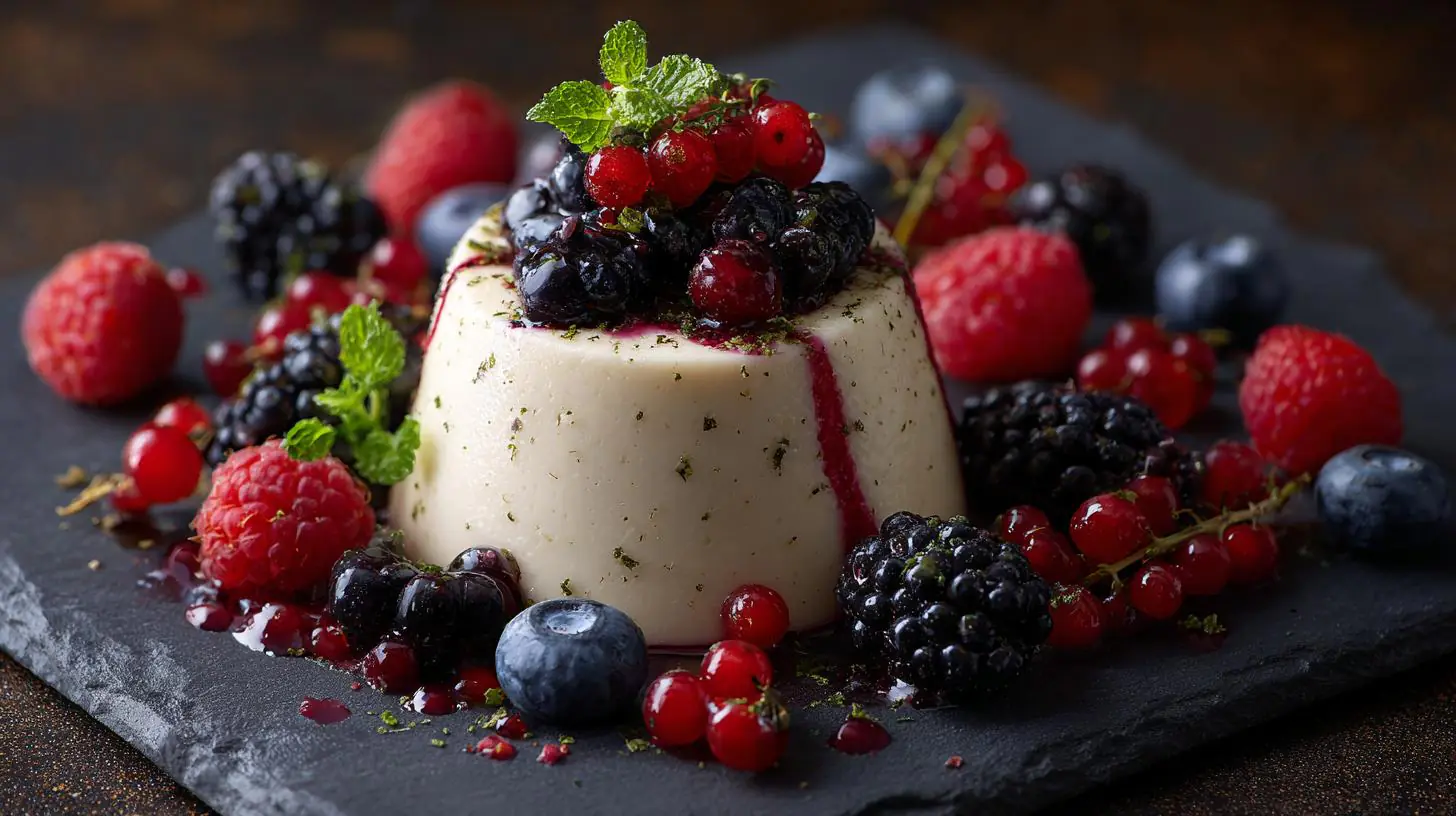 Panna cotta s lesním ovocem a vanilkou