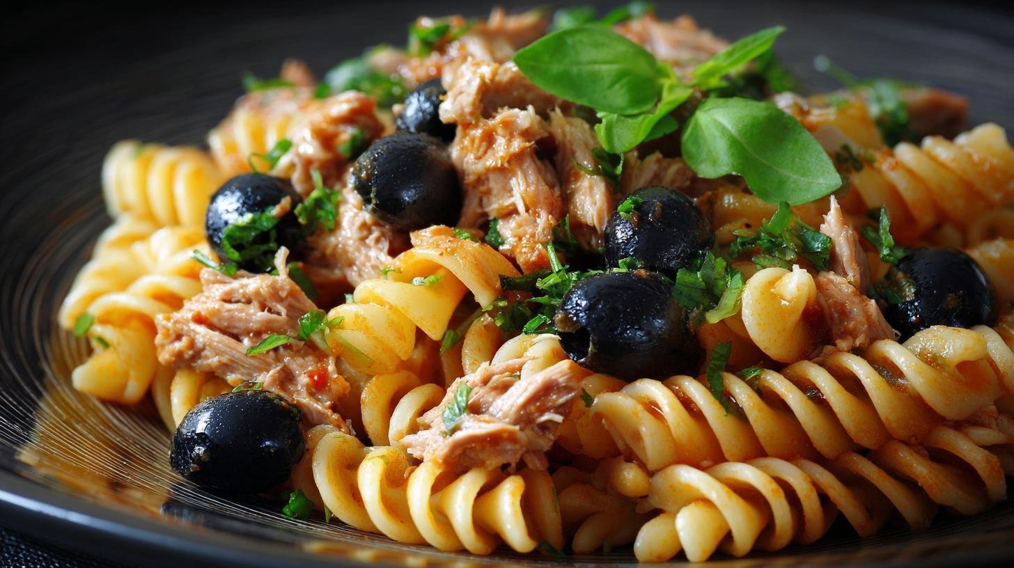 Těstoviny s tuňákem a olivami – klasika za 12 minut. Rychlý recept krok za krokem