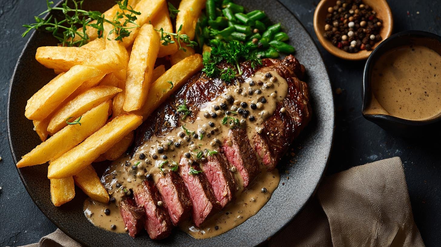 Hovězí roštěná s pepřovou omáčkou a hranolkami – praktický trik, který ohromí. Proč tento trik funguje