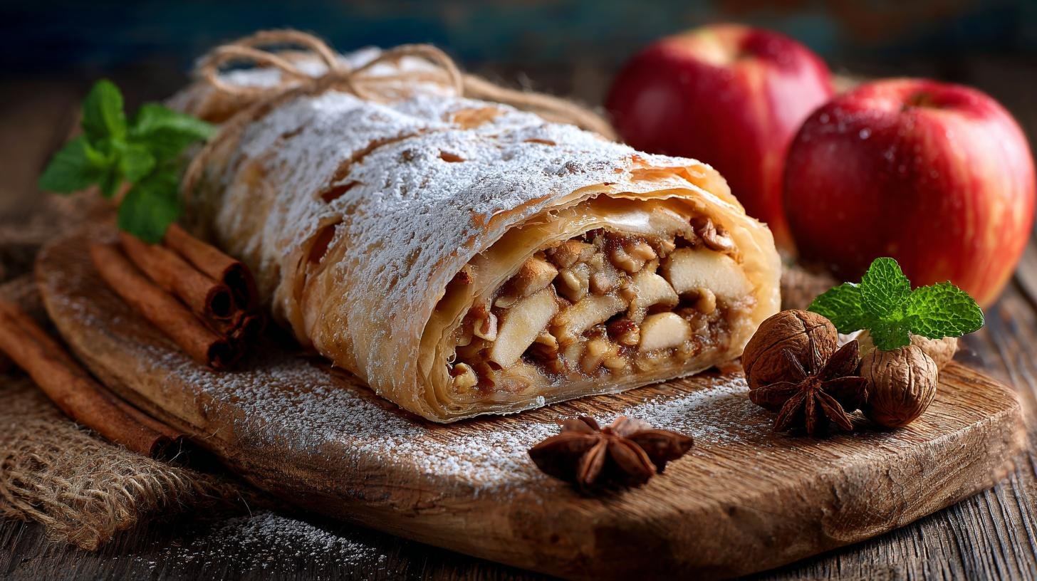 Jablečný štrúdl s skořicí a ořechy – vůně domova. Proč voní jako domov