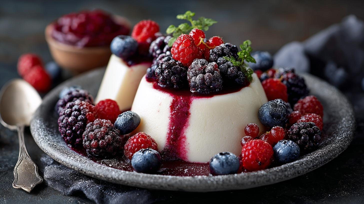 Panna cotta s lesním ovocem a vanilkou. Servírování, variace a úsporné tipy