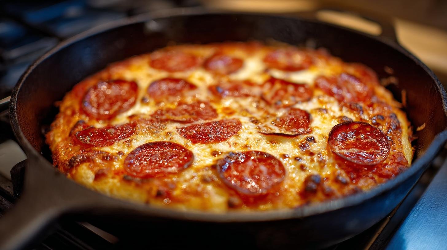 Pizza z pánve – bez trouby a bez kynutí. Postup na pánvi krok za krokem