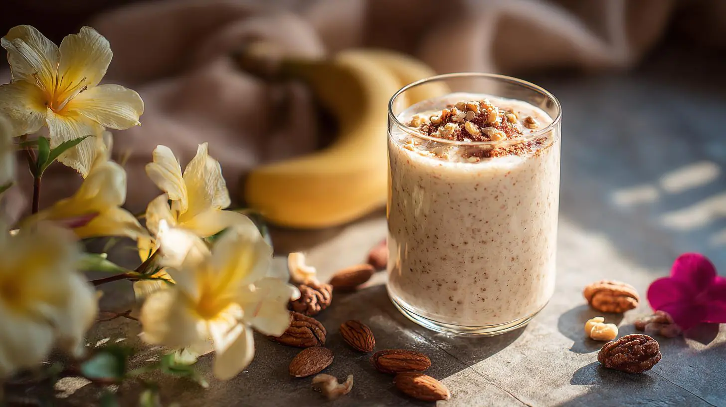 Ranní smoothie s banánem a ořechy, které dodá energii na celý den