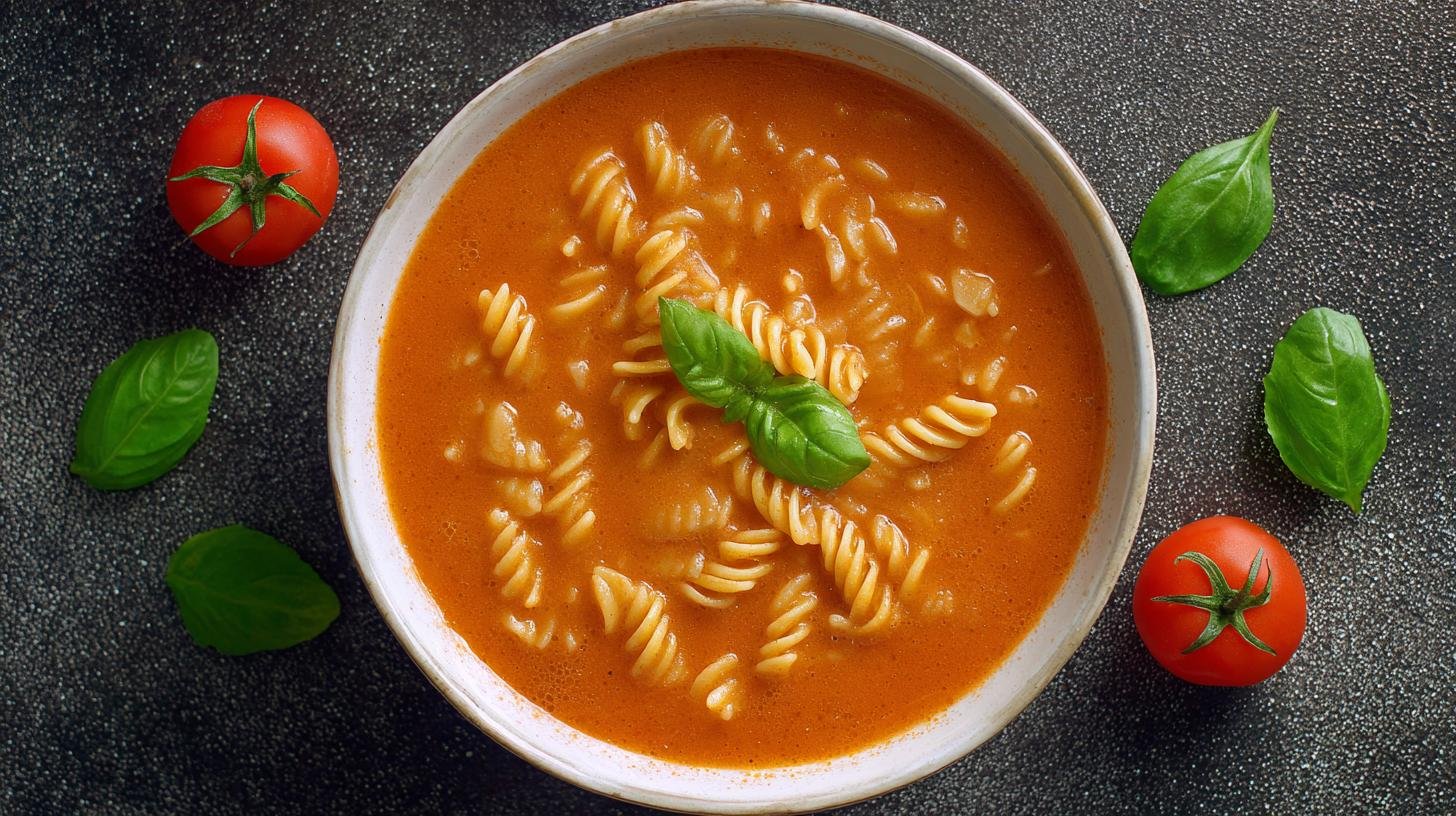 Szybka zupa pomidorowa z makaronem i świeżą bazylią – ekspresowe rozwiązanie. Malé triky, velký rozdíl