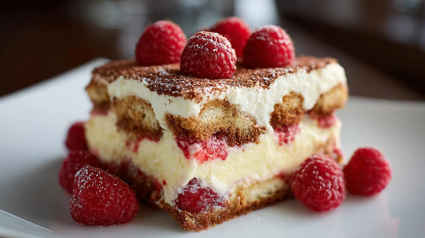 Tiramisu s malinami: lehčí varianta italské klasiky