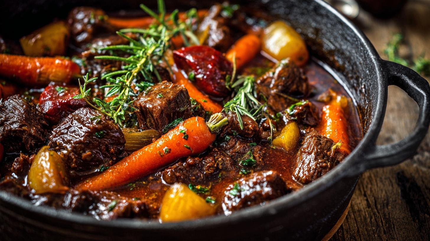 Hovězí ragú s mrkví a červeným vínem – francouzská inspirace. Technika, která promění chuť