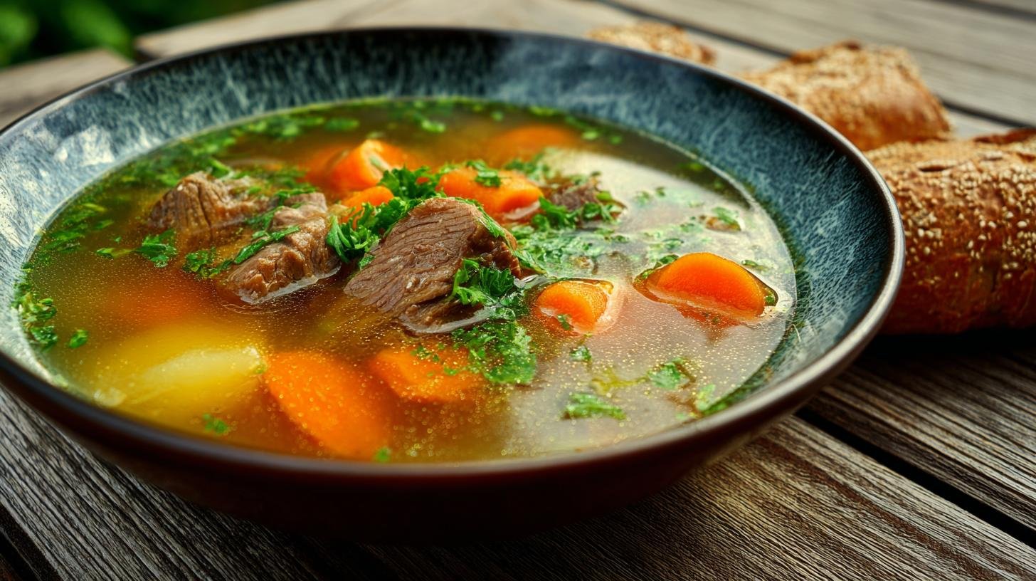 Hovězí vývar s mrkví a petrželí – síla české neděle