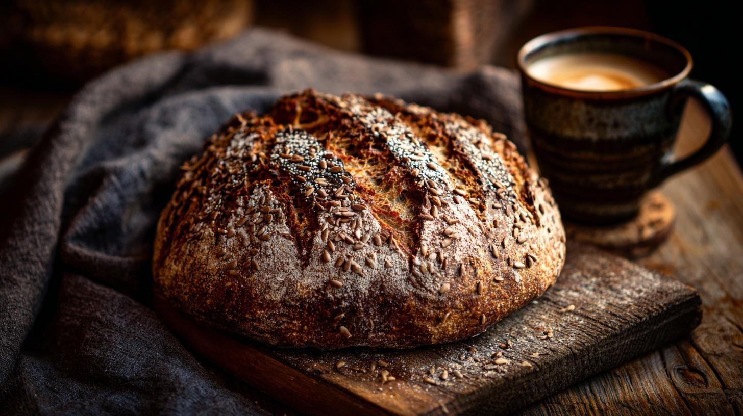 Domácí chléb s žitnou moukou a semínky – bez stroje, bez stresu