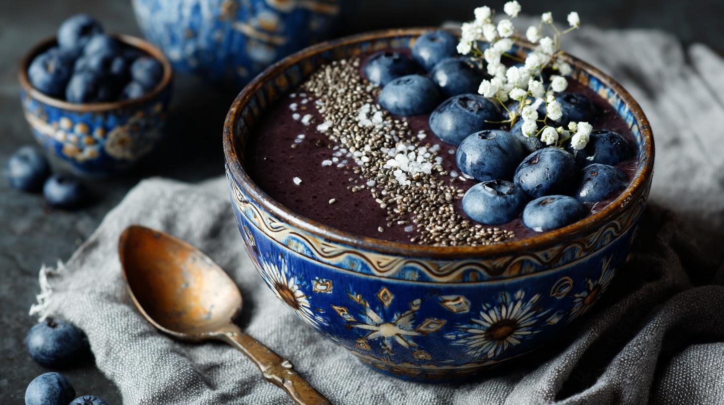 Smoothie bowl s acai, borůvkami a chia semínky – ekonomie času a energie