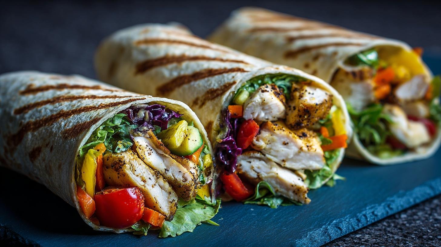 Zdravé wrapy s kuřecím masem a zeleninou. Rychlý recept krok za krokem Zdravé wrapy s kuřecím masem a zeleninou. Rychlý recept krok za krokem