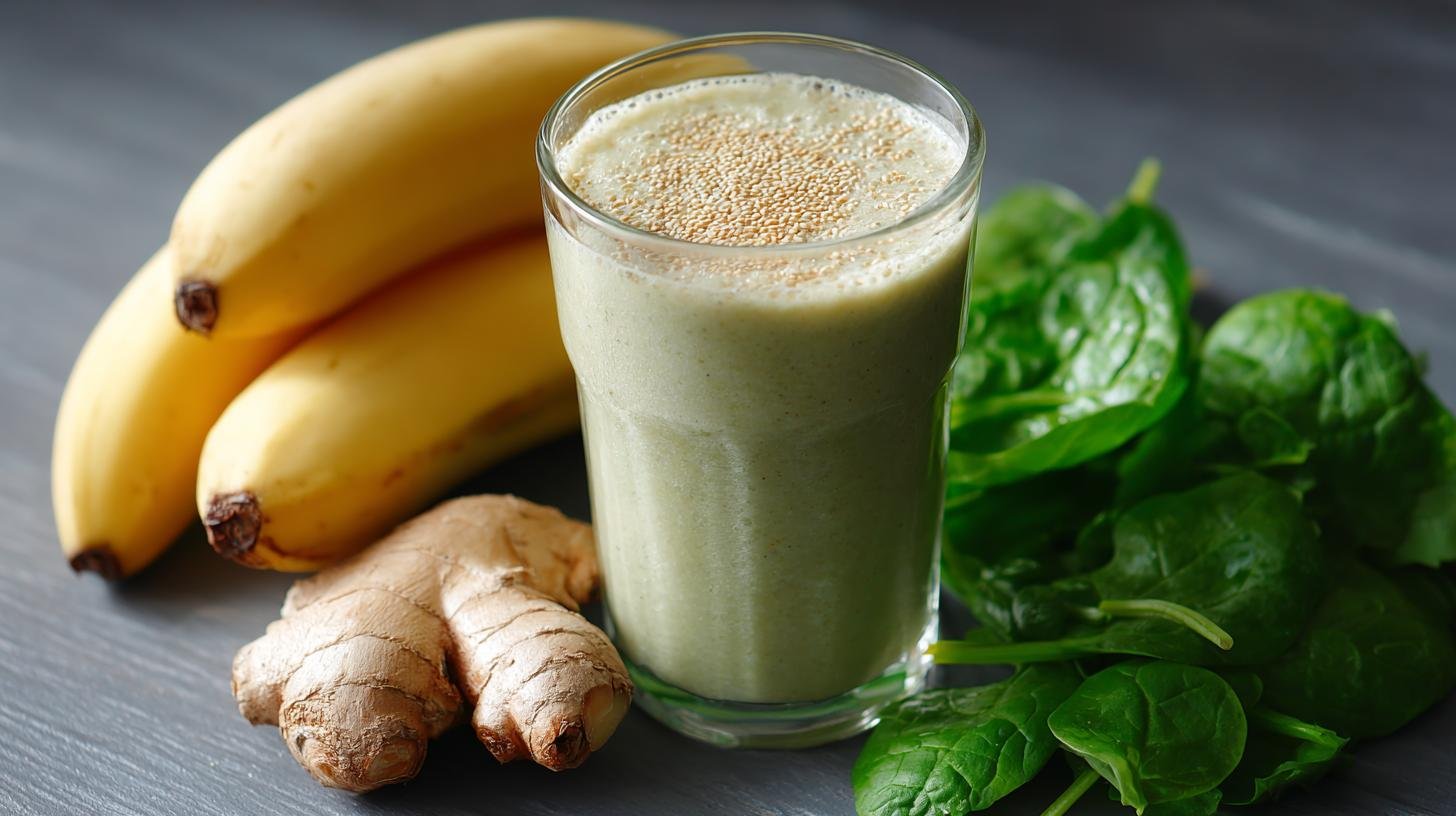 Smoothie s banánem, špenátem a zázvorem – přírodní energie v poháru. Proč právě banán, špenát a zázvor