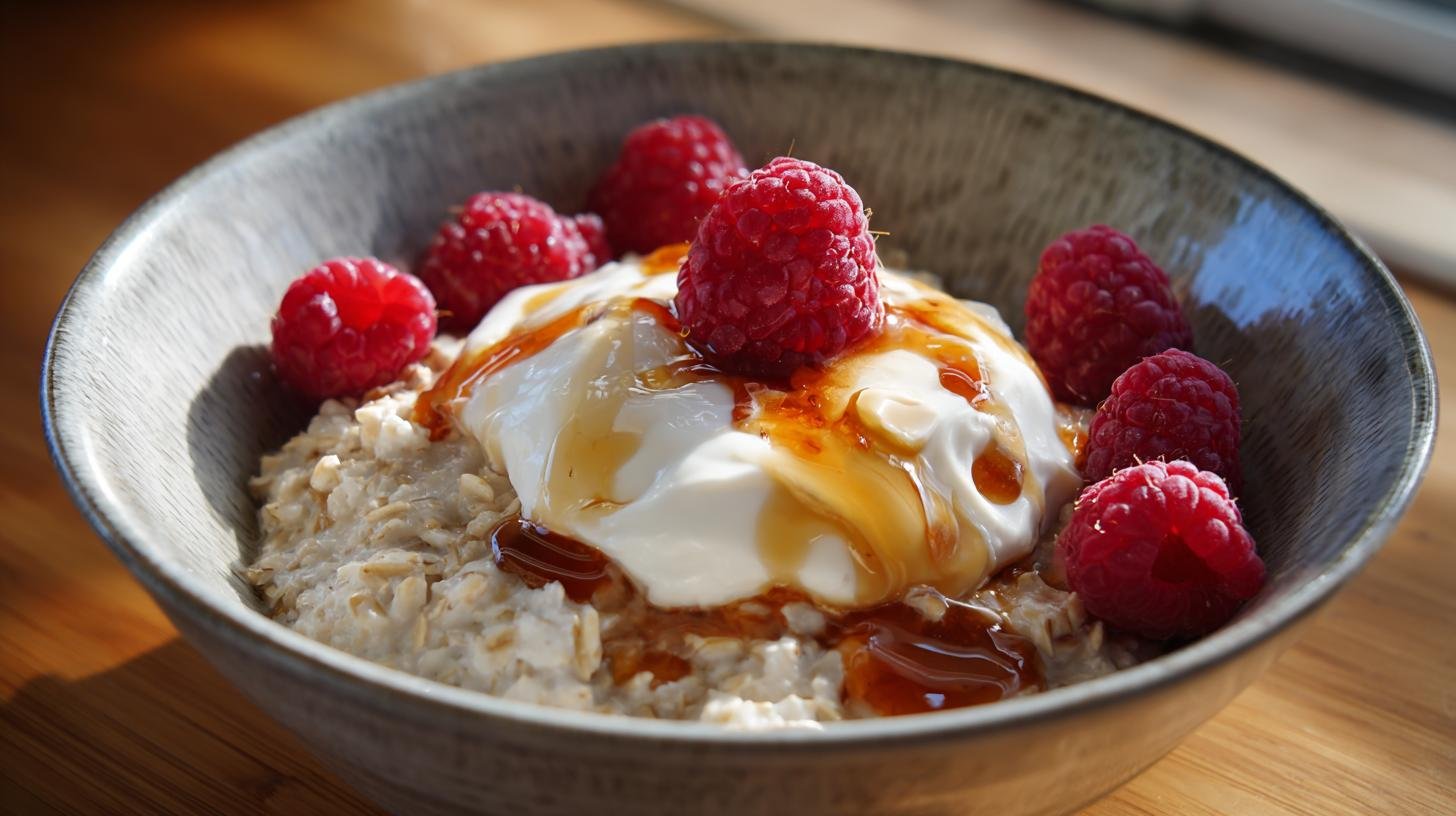 Nejlepší rychlá snídaně: ovesná kaše s jogurtem a medem