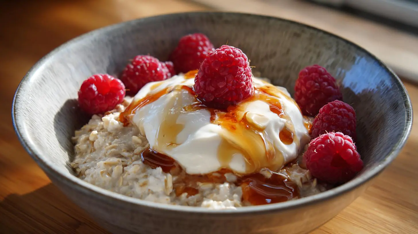 Nejlepší rychlá snídaně: ovesná kaše s jogurtem a medem