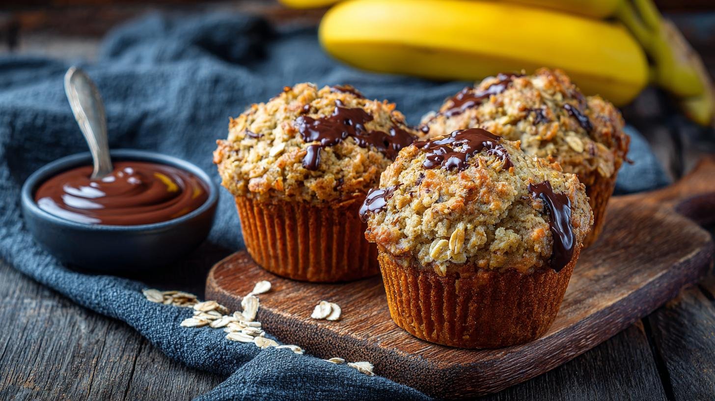 Muffiny s banánem, ovesnými vločkami a čokoládou – rychlý pečený snack pro rodinu