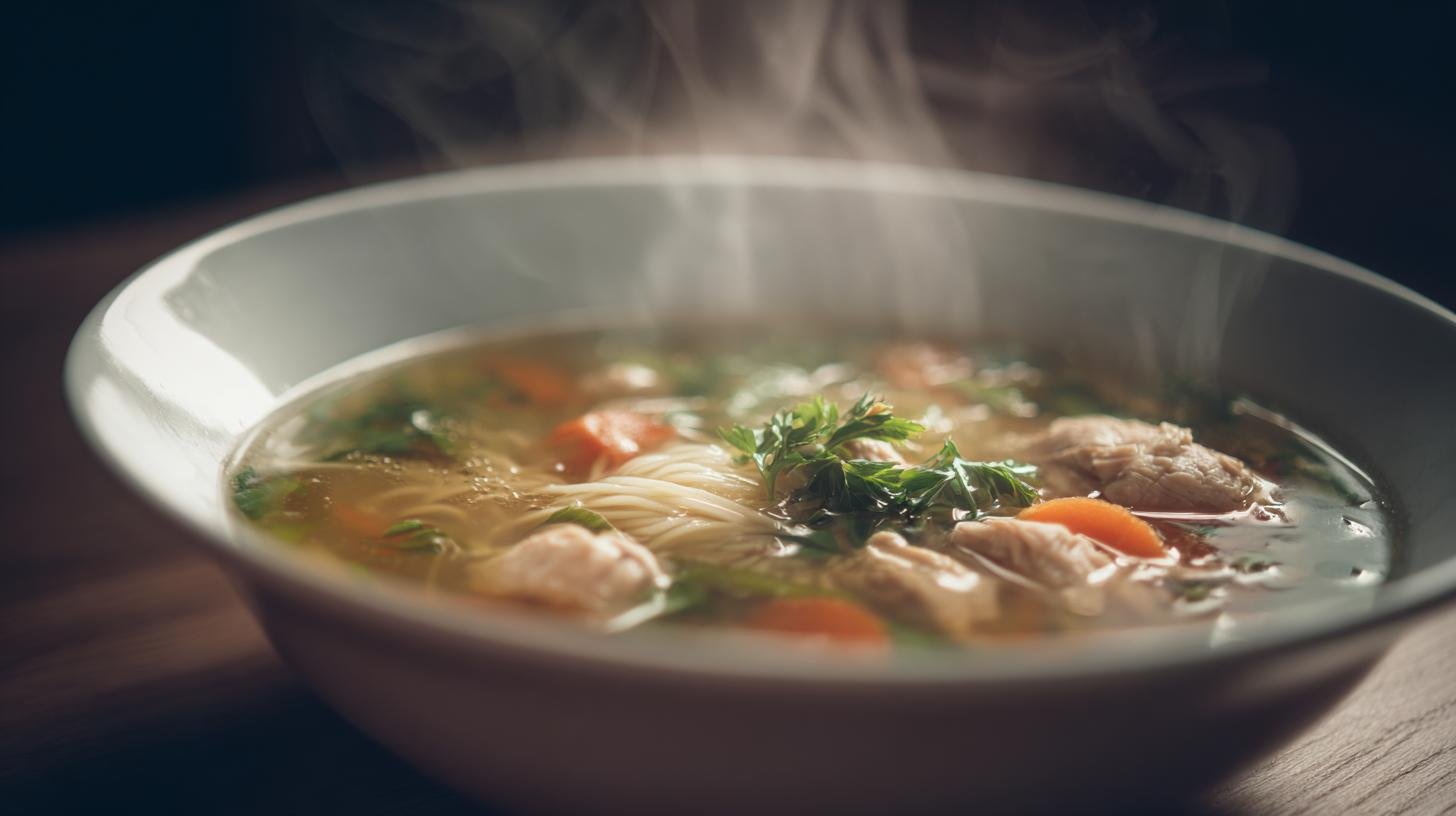 Jemná kuřecí polévka s nudlemi za 15 minut