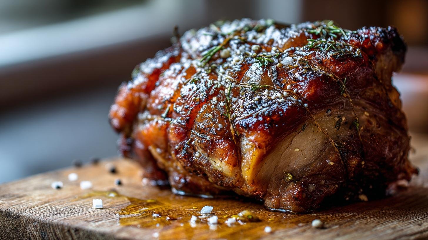 Pomalu pečené vepřové plecko s medem a hořčicí 6 Pomalu pečené vepřové plecko s medem a hořčicí