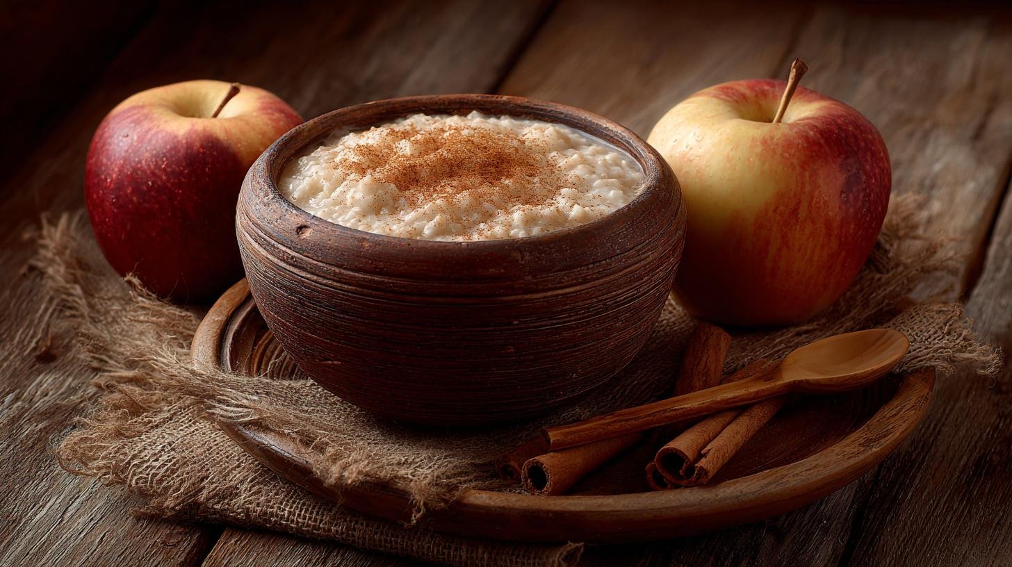 Rýžová kaše se skořicí a jablky hotová dřív než svaříte vodu. Co potřebujete