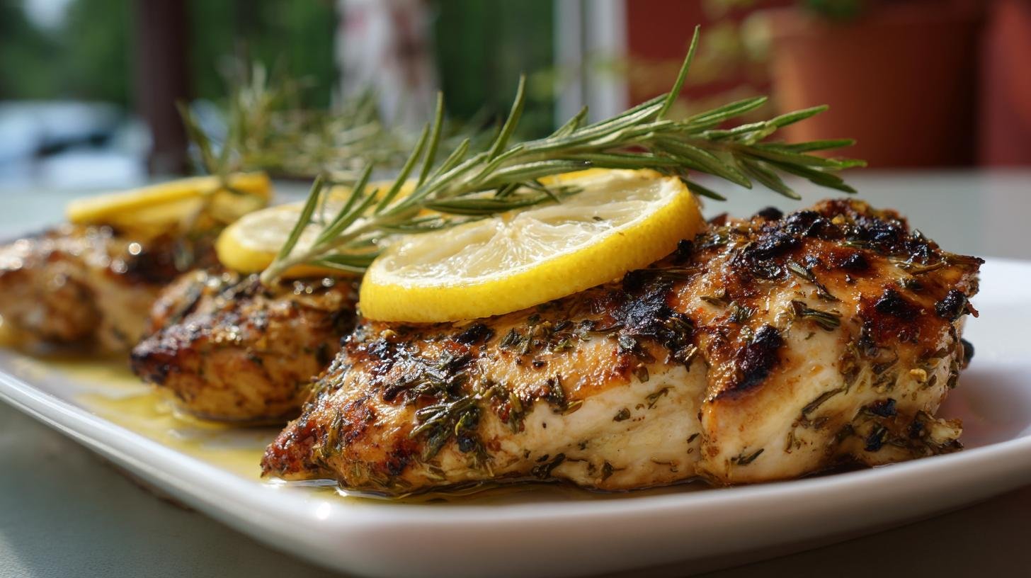Rychlé grilované kuřecí prsa s citronem a bylinkami. Rychlý postup