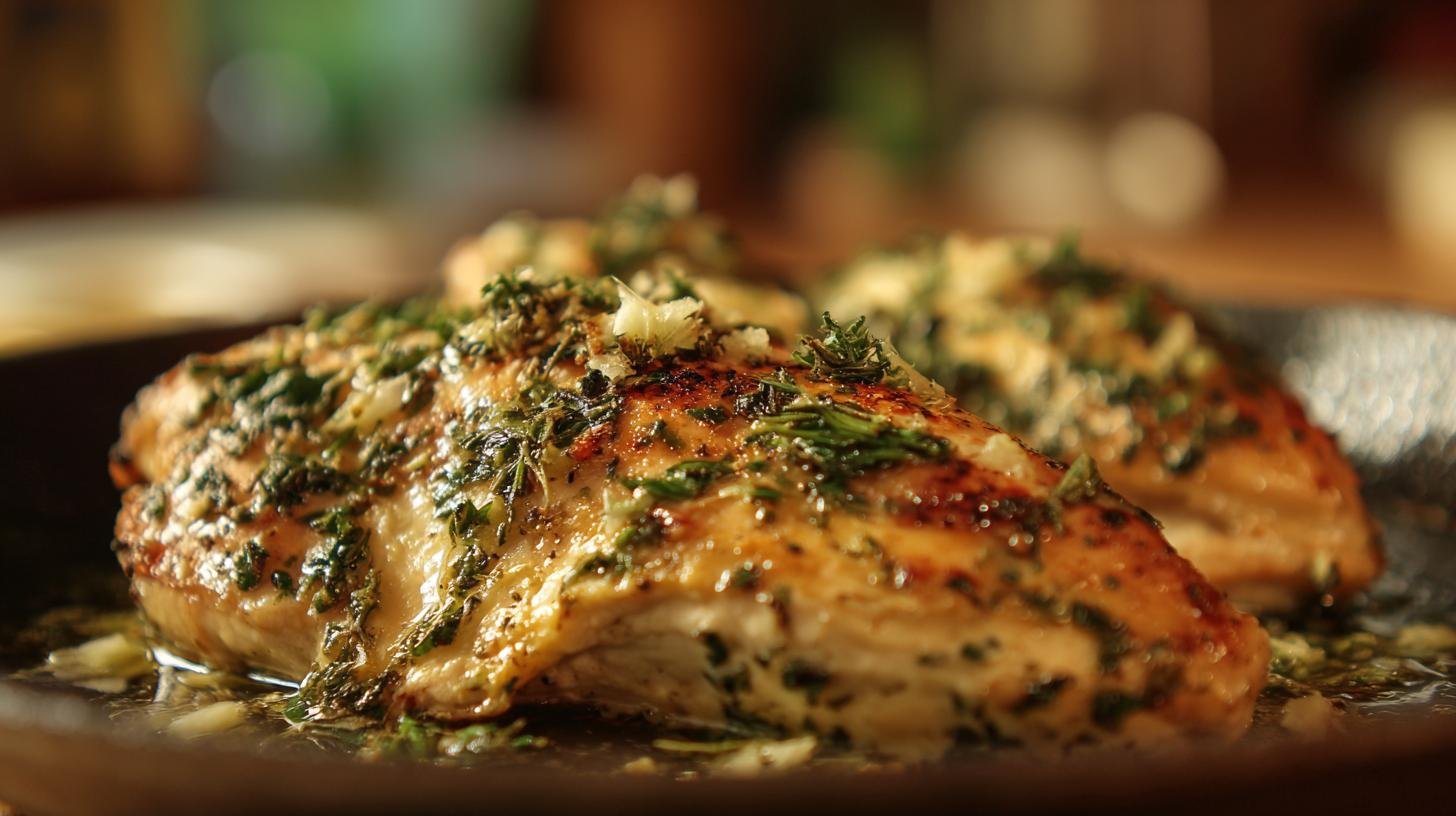 Večeře za 15 minut: kuřecí prsa s česnekem a bylinkovým máslem