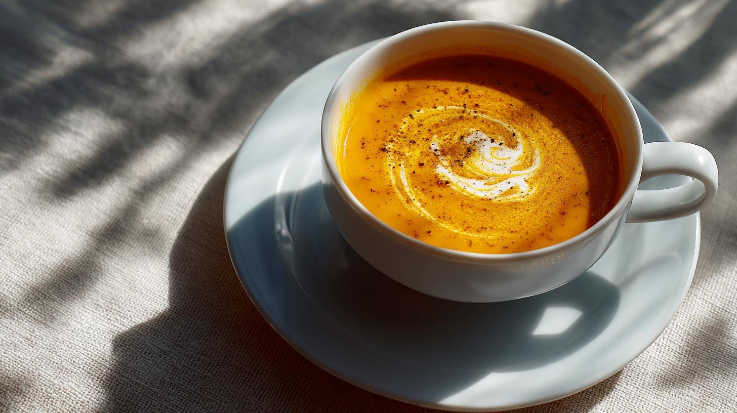 Instantní polévka: mrkev, zázvor a kokosové mléko během 10 minut