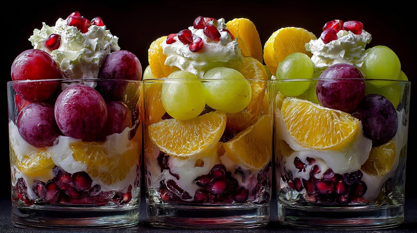 Studený ovocný pohár s hrozny, citrusy a smetanou. Chytré triky, které to změní