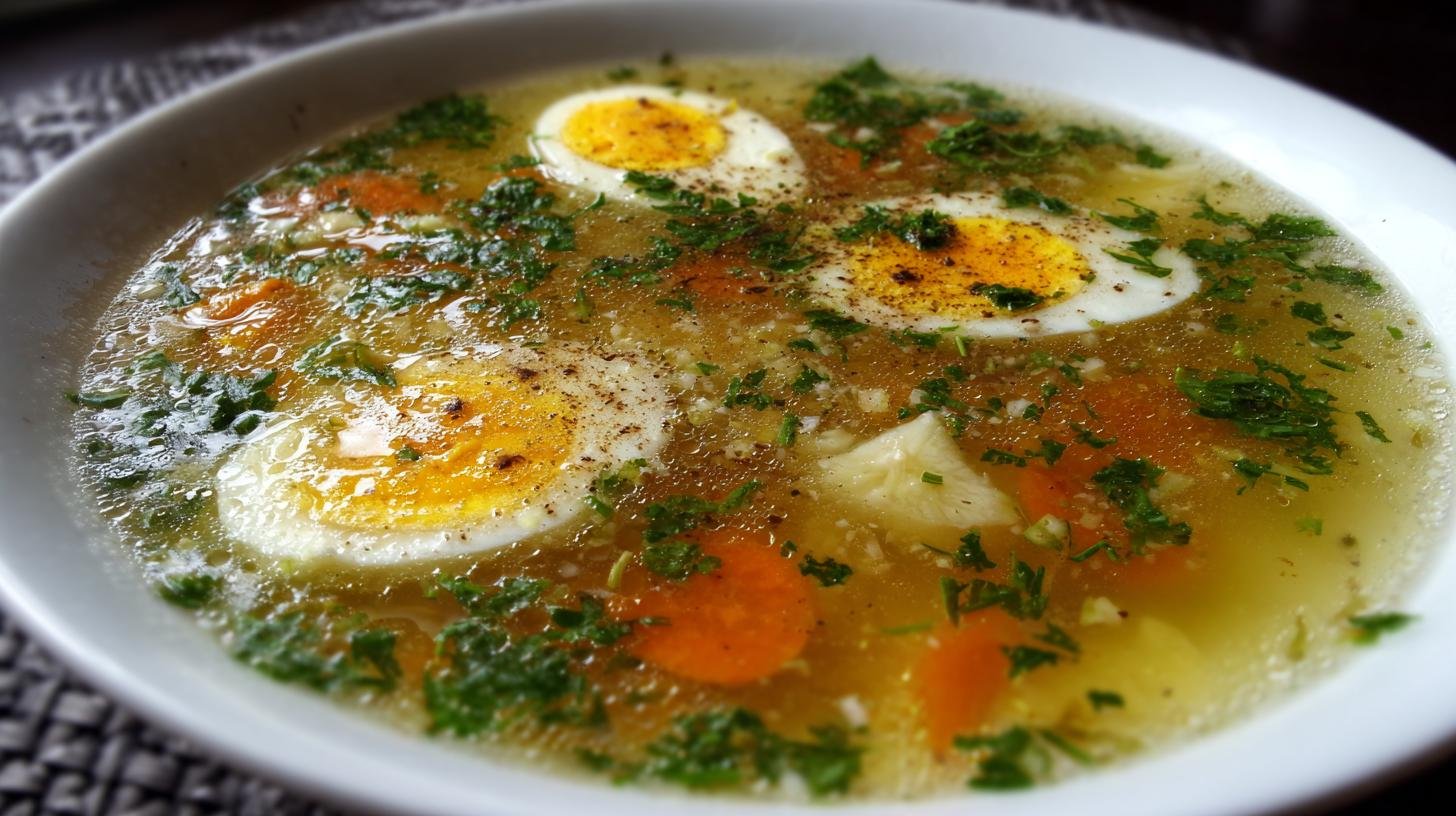 Zeleninový vývar s vejcem – co dělá obyčejnou polévku výjimečnou. Co se mění na talíři